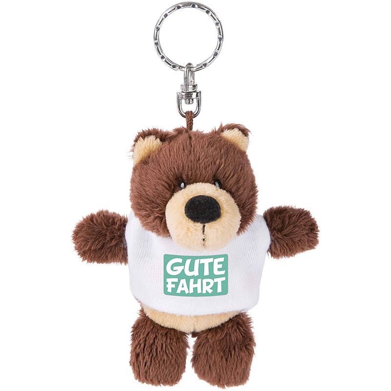 Foto van Nici sleutelhanger gute fahrt junior 10 cm polyester bruin