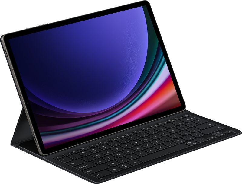 Foto van Samsung galaxy tab s9 plus toetsenbord hoes qwerty zwart