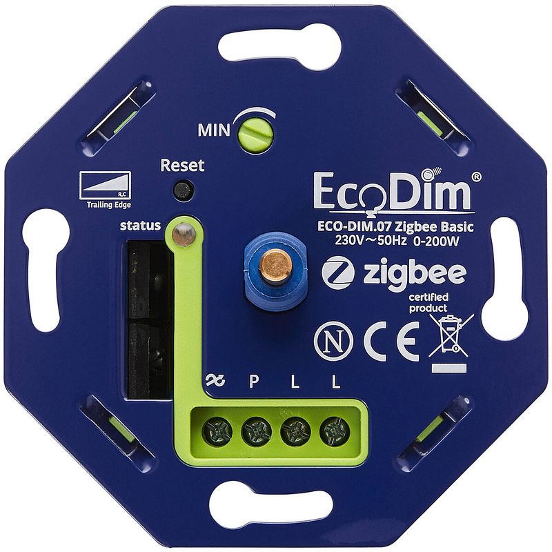 Foto van Ecodim - led dimmer - smart wifi - eco-dim.07 - fase afsnijding rc - zigbee - inbouw - enkel knop - 0-200w