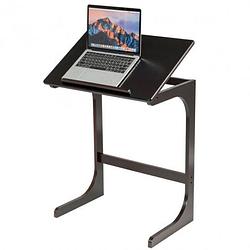 Foto van Zenzee - bijzettafel - laptoptafel - laptopstandaard - eettafel - klapbaar - voor bank of bed - b60 x h70 x d40 cm -...