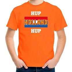 Foto van Oranje fan shirt / kleding holland hup holland hup ek/ wk voor kinderen m (134-140) - feestshirts