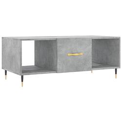 Foto van Vidaxl salontafel 102x50x40 cm bewerkt hout betongrijs