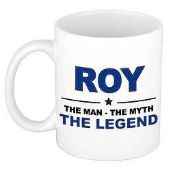 Foto van Roy the man, the myth the legend cadeau koffie mok / thee beker 300 ml - naam mokken