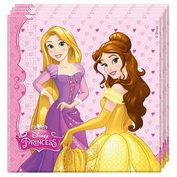 Foto van Disney servetten princess meisjes 33 cm papier roze 20 stuks
