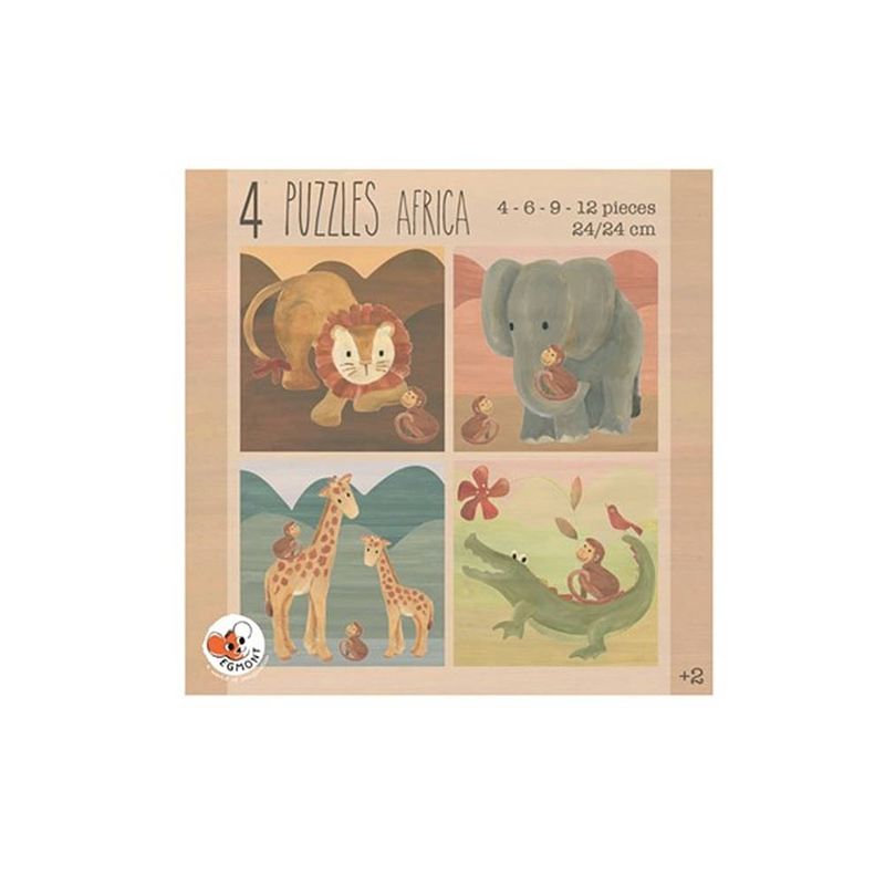 Foto van Egmont toys 4 puzzels afrika 25x25x4 cm