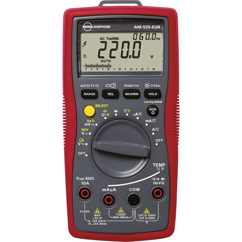 Foto van Beha amprobe am-555-eur multimeter digitaal cat iii 1000 v, cat iv 600 v weergave (counts): 6000