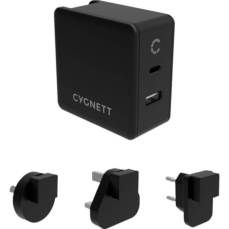 Foto van Cygnett cygnett cy2411pdwch usb-oplader thuis 2 x usb-c bus, usb 2.0 bus a