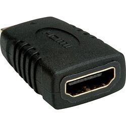 Foto van Roline 12.03.3152 adapter [1x hdmi-stekker c mini - 1x hdmi-bus] zwart