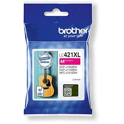 Foto van Brother inktcartridge, 500 pagina'ss, oem lc-421xlm, magenta 5 stuks