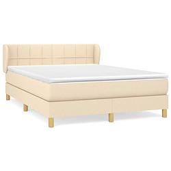 Foto van The living store boxspringbed - pocketvering - 140x200 cm - crème