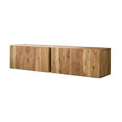 Foto van Hoyz collection - tv-meubel zwevend 2l block - 40x150x37cm - massief acacia naturel