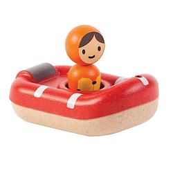 Foto van Plan toys houten badspeelgoed kustwacht boot