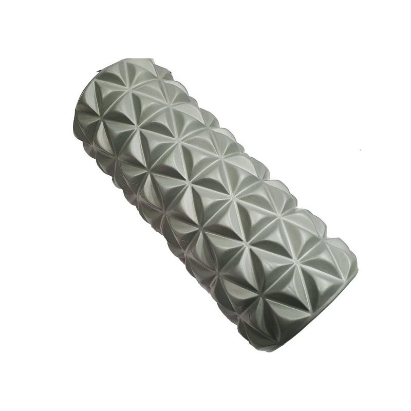 Foto van Massageroller massage roller foam roller fitness sport trigger point massage yoga 14,5 x 33 cm grijs