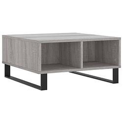 Foto van Vidaxl salontafel 60x60x30 cm bewerkt hout grijs sonoma eikenkleurig