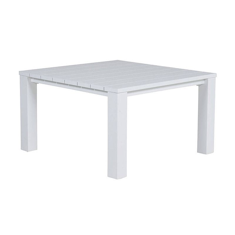 Foto van Garden impressions plaza lounge dining tuintafel 115,5x115,5xh68 cm mat wit