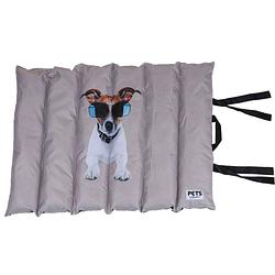 Foto van Pets collection hondenmat bril 80 x 65 cm polyester grijs