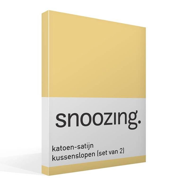 Foto van Snoozing - kussenslopen - set van 2 - katoen satijn - 40x60 - geel