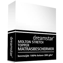 Foto van Dreamstar molton stretch matrasbeschermer topper de luxe 80 x 200 - 100 x 220 cm