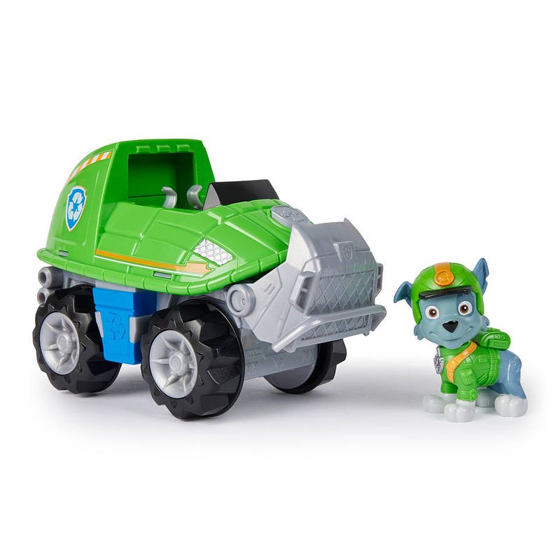 Foto van Paw patrol jungle pups rocky's schildpadvoertuig met speelfiguur