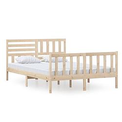 Foto van The living store bedframe grenenhout - 205.5 x 146 x 100 cm - 140 x 200 cm - montage vereist