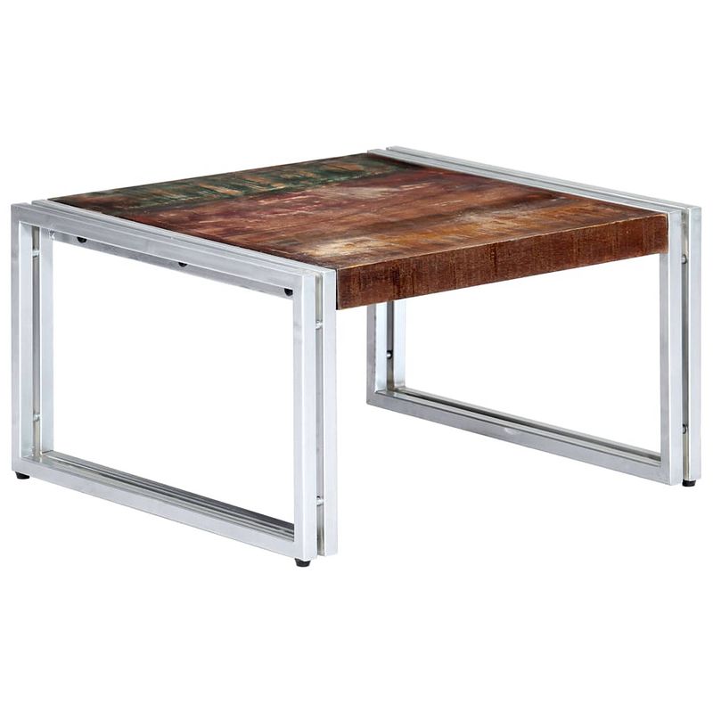 Foto van Vidaxl salontafel 60x60x35 cm massief gerecycled hout