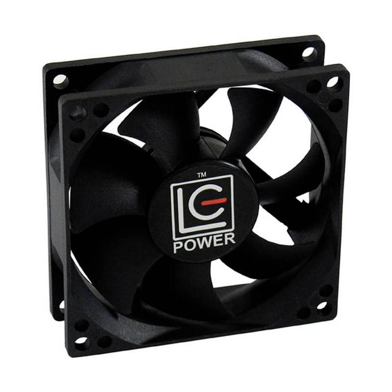 Foto van Lc-power lc-cf-80 pc-ventilator zwart (b x h x d) 80 x 80 x 25 mm