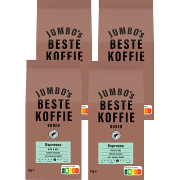 Foto van Jumbo'ss beste koffiebonen espresso 4 x 1 kg