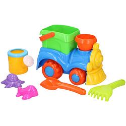 Foto van Eddy toys strandspeelset trein - 8-delig - zandbakspeelgoed