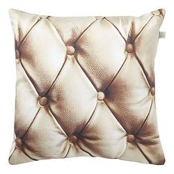 Foto van Dutch decor larossa - kussenhoes goud 45x45 cm - bruin