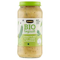 Foto van Jumbo biologisch courgette met rijst, kerrie & peterselie 15+ maanden 250g