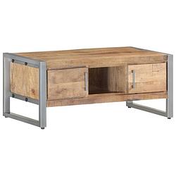 Foto van Vidaxl salontafel 95x50x40 cm ruw mangohout