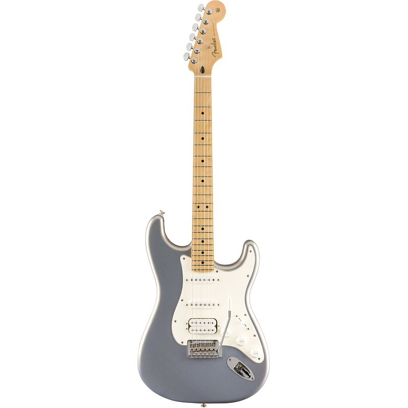 Foto van Fender player stratocaster hss silver mn