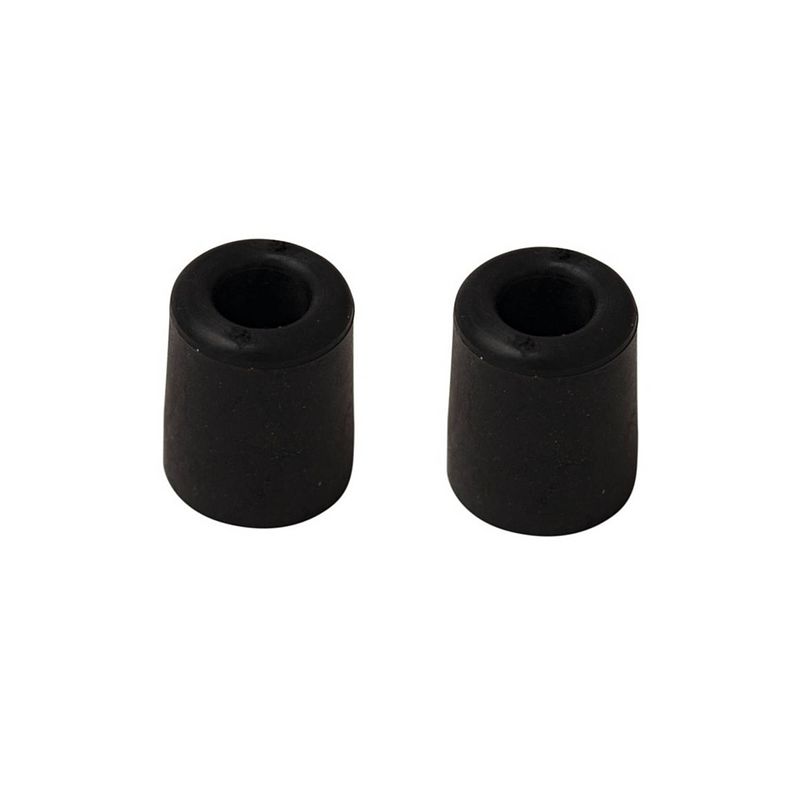 Foto van 2x stuks deurstopper / deurbuffer rubber zwart 35 mm - deurstoppers