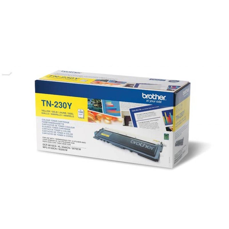 Foto van Brother toner, 1.400 pagina'ss, oem tn-230y, geel 4 stuks