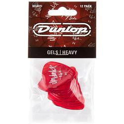 Foto van Dunlop 486phv gels red heavy pick plectrum set 12 stuks