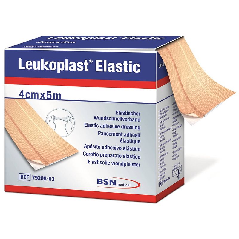 Foto van Leukoplast elastic wondpleister 4cm x 5m