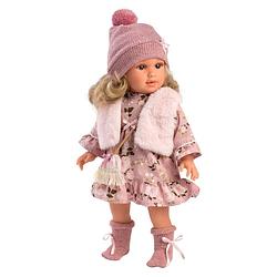 Foto van Llorens pop anna met bontgilet - 40cm