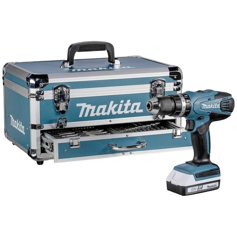 Foto van Makita hp488d009 accu-klopboor/schroefmachine 2 snelheden incl. 2 accus, incl. lader, incl. koffer, incl. accessoires