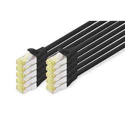 Foto van Digitus dk-1644-a-050-bl-10 rj45 netwerkkabel, patchkabel cat 6a s/ftp 5 m zwart 1 stuk(s)