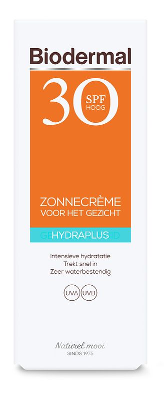 Foto van Biodermal zonnecrème gezicht hydraplus spf30