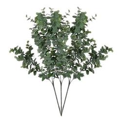 Foto van 3x grijs/groene eucalyptus kunsttakken kunstplant 65 cm - kunstplanten