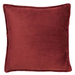 Foto van Dutch decor cilly - sierkussen van fleece merlot 45x45 cm - rood - rood