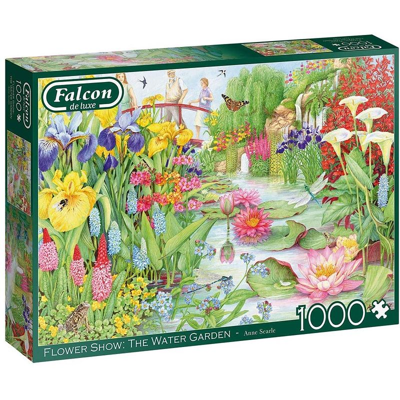 Foto van Falcon legpuzzel flower show the water garden 1000 stukjes