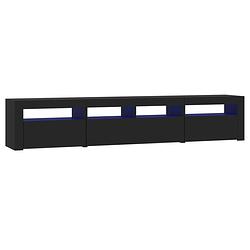 Foto van The living store tv-meubel led-verlichting - 210 x 35 x 40 cm - zwart