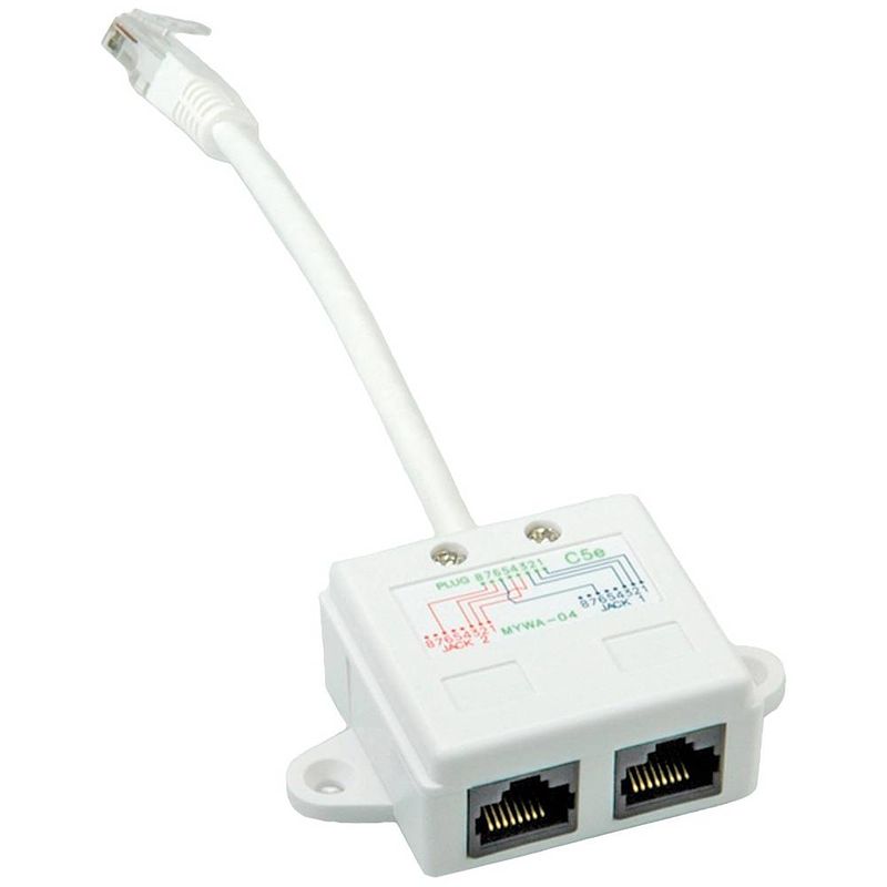 Foto van Value netwerk t-adapter cat 5e wit