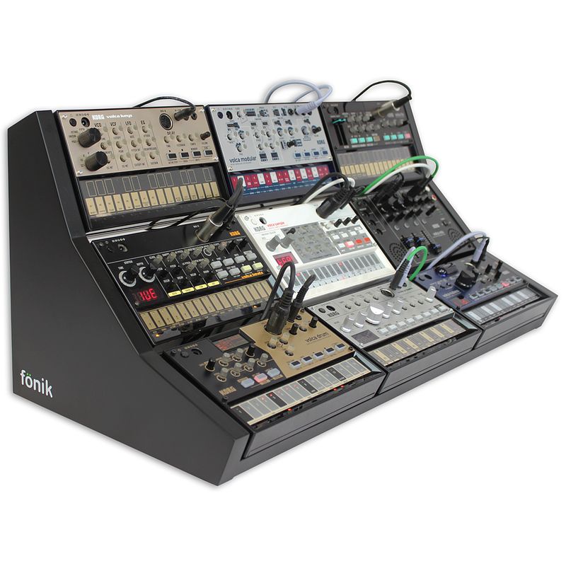 Foto van Fonik audio innovations original stand for 9 x korg volca (black)