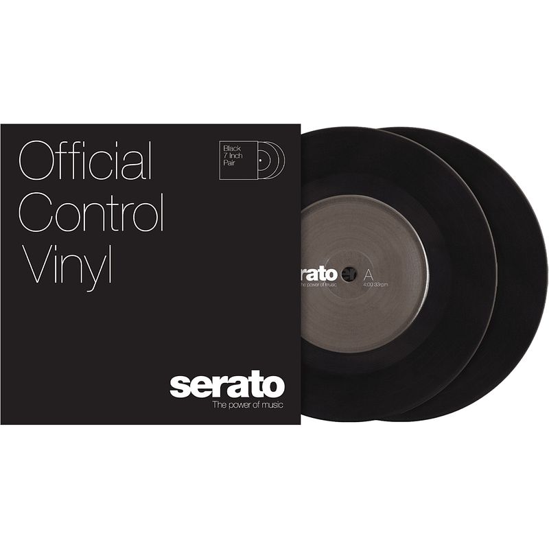 Foto van Serato scv-ps-blk-7s standard colors 7" tijdcode vinyl zwart (set van 2)