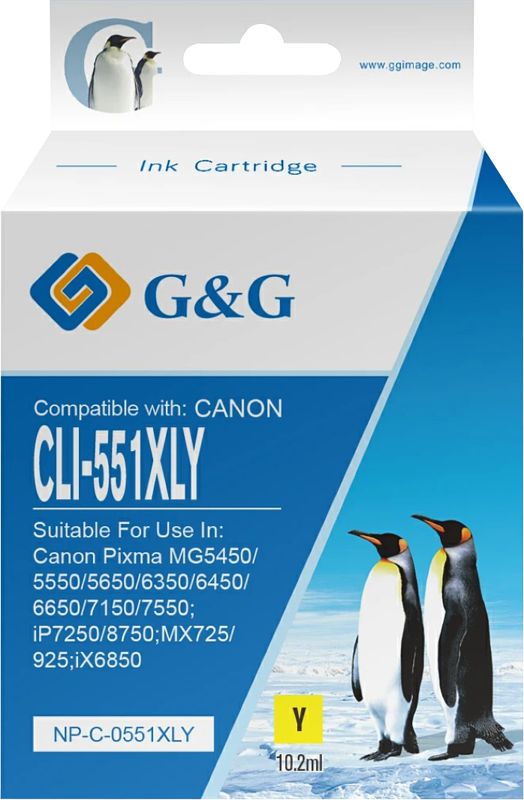 Foto van G&g cli-551xl cartridge geel