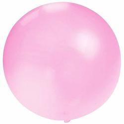 Foto van 2x stuks grote ballonnen van 60 cm baby roze - ballonnen