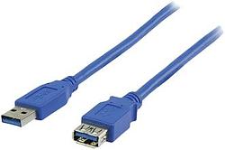 Foto van Valueline usb 3.0 verlengkabel 3m blauw